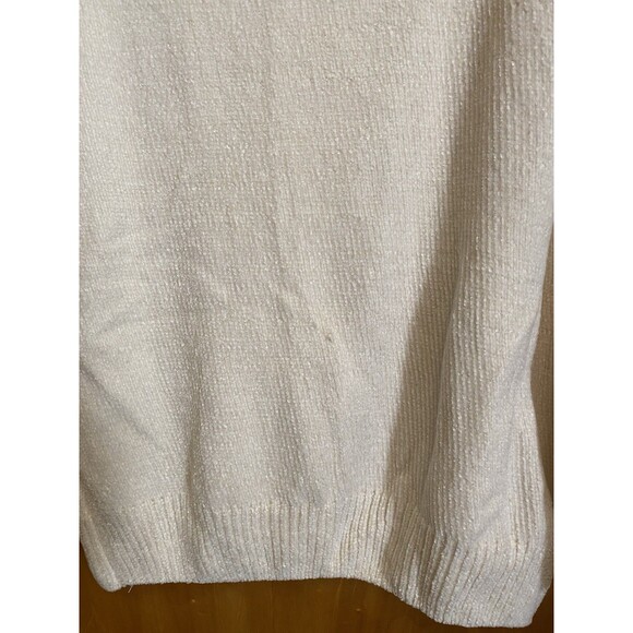 SF Snowflake Ivory Knit Turtleneck Pullover Women's Sweater size M/L - Picture 10 of 10